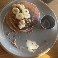 Oatmeal banana pancakes (comes with 3, I ate one)  at J's Diner in Hagerstown