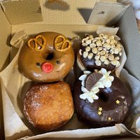 Christmas doughnuts   at Sasparella Vegan Deli + Donut Delivery in Falmouth
