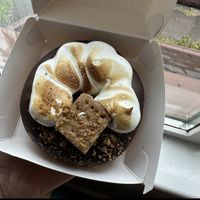 S’mores donut!🍩   at Sasparella Vegan Deli + Donut Delivery in Falmouth
