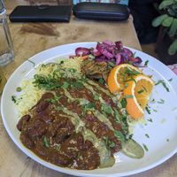 Vegan curry at The Chakra Lounge in Sheffield