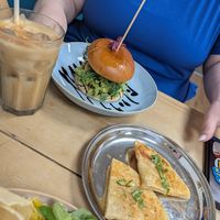 Vegan bap at The Chakra Lounge in Sheffield