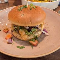 Samosa bun at The Chakra Lounge in Sheffield