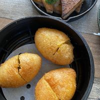 Vegan turnip cakes & vegan ham sui gok fried rice mochi   at Iron Teapot Dim Sum in Culver City