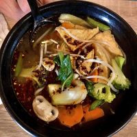 Vego noodle bowl sub ramen & add spice  at Eat-A-Bowl in Mooresville