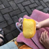 Het mango ijs bestaat volledig uit mango ijs  at Ijsbaas in Margraten