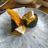 Calabacín relleno at Els del Mig in Olot