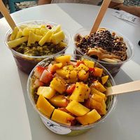 Back right is Amazonian Mush at Stolen Fruit in Santorini