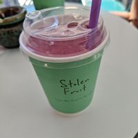 Protein shake at Stolen Fruit in Santorini