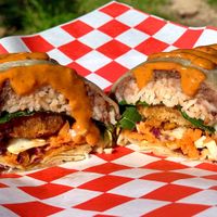 Burrito de Pastor! at Tacos ALV  in Playa Del Carmen