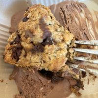 Brownie cookie with ice creamm  at Tacos ALV  in Playa Del Carmen