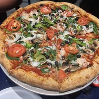 Veg Out pizza with vegan cheese  at Mellow Mushroom in Myrtle Beach