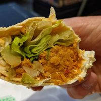 Sweet potato pakora wrap at Wyndenwell in Bamburgh