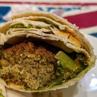 Falafel wrap at Wyndenwell in Bamburgh