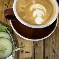 Soya latte  at Wyndenwell in Bamburgh