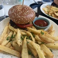 Mushroom beyond burger   at Gemma Naxian Bar in Naxos
