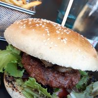 Vegan burger at Casino da Ursa in Zambujeira Do Mar