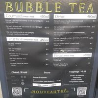 C'est la carte en façade sur la carte intérieur il y a plus de choix at Trà Art in Paris