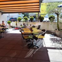 Outdoor seating at Toutoune in Andermatt