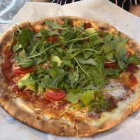 Pizza (the one with avocado)  at Mother Earth in Mykonos