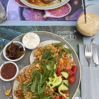 Tofu breakfast wraps  at Mother Earth in Mykonos