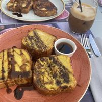 Vegan French toast   at Mother Earth in Mykonos