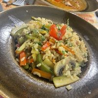 Vegetable risotto  at Mother Earth in Mykonos
