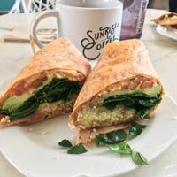 Vegan alien wrap  at Sunrise Coffee in Las Vegas