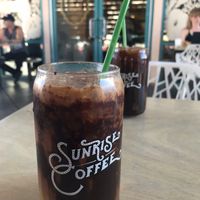 Nice way to start the day  at Sunrise Coffee in Las Vegas