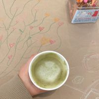Vegan oat milk matcha latte  at Henny Penny Art Space & Cafe in Savannah