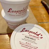 Single serving vegan ice cream from Leopold’s at Henny Penny Art Space & Cafe in Savannah