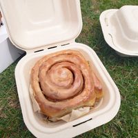 Cinnamon roll at Henny Penny Art Space & Cafe in Savannah