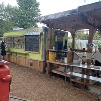 The "food truck" and pizza pick up! at The Garden Tap in Mount Shasta