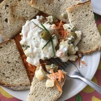 Ensalada rusa  at Punto y Come in Huatulco