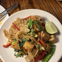 Pad see ew + tofu  at Isaan Thai Star in Hudson