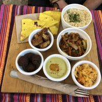 platter  at Samsara's Garden in San Marcos La Laguna