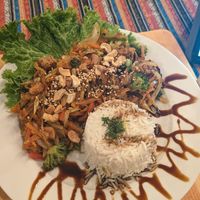 Lao curry at Samsara's Garden in San Marcos La Laguna