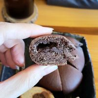 chocolate bread - inside at Dolmen Bakery - 돌멘베이커리 in Sinjeong