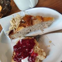 Scone + apple almond cake at Lisa's Deli in Zwolle