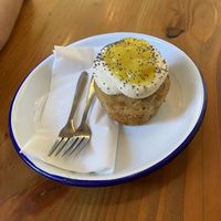 Lemon/poppyseed muffin: very tasty and fluffy with a great topping.  at Lisa's Deli in Zwolle