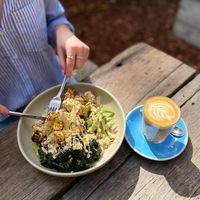 Rabbit Bowl and Oat Latte at Peter Rabbit in Adelaide