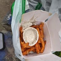 Sweet potato fries at Deli in Leipzig