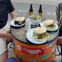Tasty soya and seitan burgers   at Deli in Leipzig