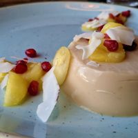 Coconut panna cotta at The Forest Kitchen & Bar  in Kielder