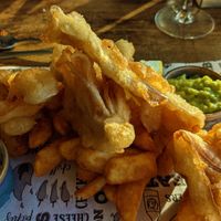 Banana blossom fish & chips at The Forest Kitchen & Bar  in Kielder