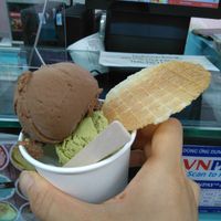 The chocolate flavour was very rich due to its almond milk ingredient at Kem 2Cream - Hoan Kiem Lake in Hanoi