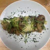 Vegan plate sans vegetarian parmesan   at Le Jardin in Hyeres