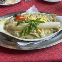Spargellasagne (saisonales Gericht)  at Klützer Mühle in Kluetz