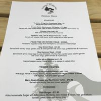 Their summer menu  at Yorkshire Bridge Inn in Hope Valley