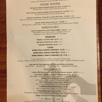 Menu, summer 2023  at Yorkshire Bridge Inn in Hope Valley