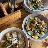 2 mal pho und einmal Vegane Shripms   at Lôc Vegan in Mainz